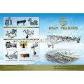 Steel rubber roller boat trailer frame